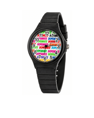 DOPEwhite moodie Watch Funky Black streetwear watch face
