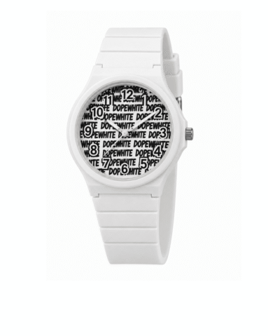 DOPEwhite moodie Watch White streetwear watch face